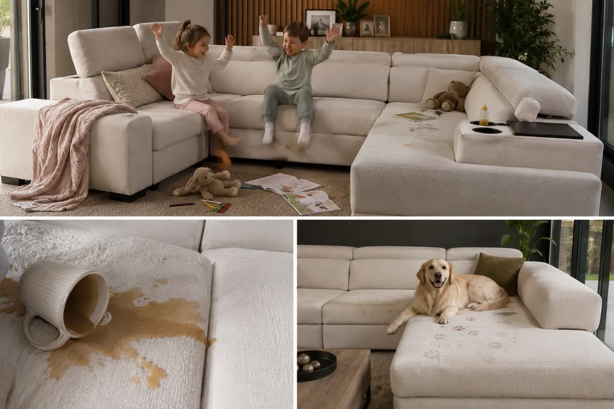 Best Fabric for a Sofa With Kids and Pets
