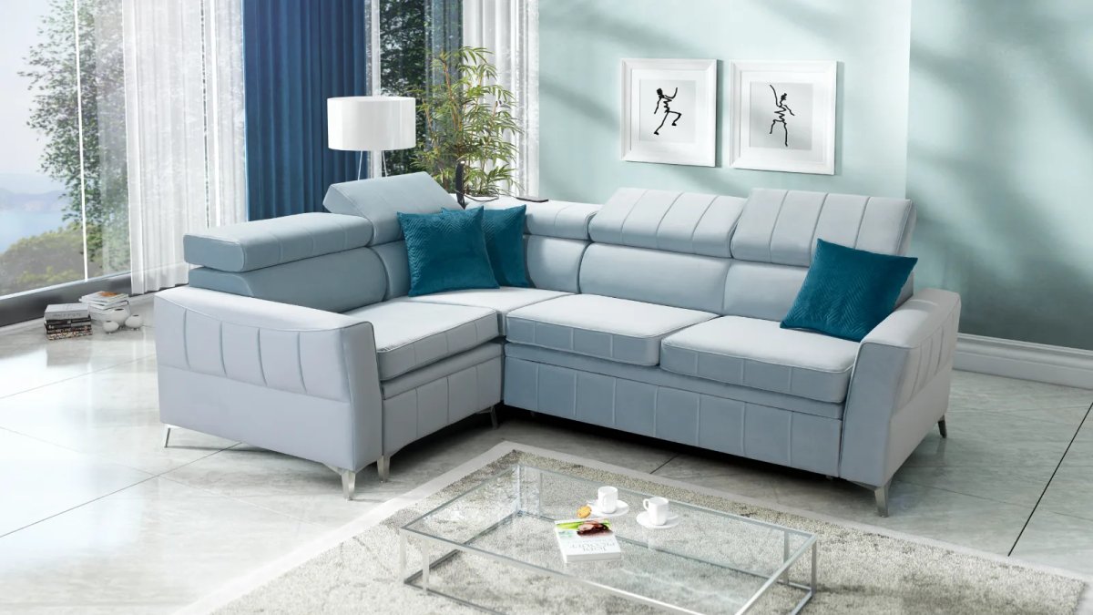Bart II Corner Sofa Bed, in Primo 05, Lava Corners Ireland