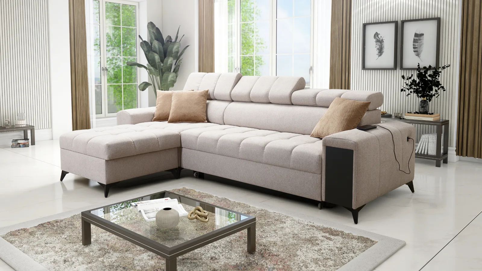 geneva i corner sofa bed 1, shown in Primo 05