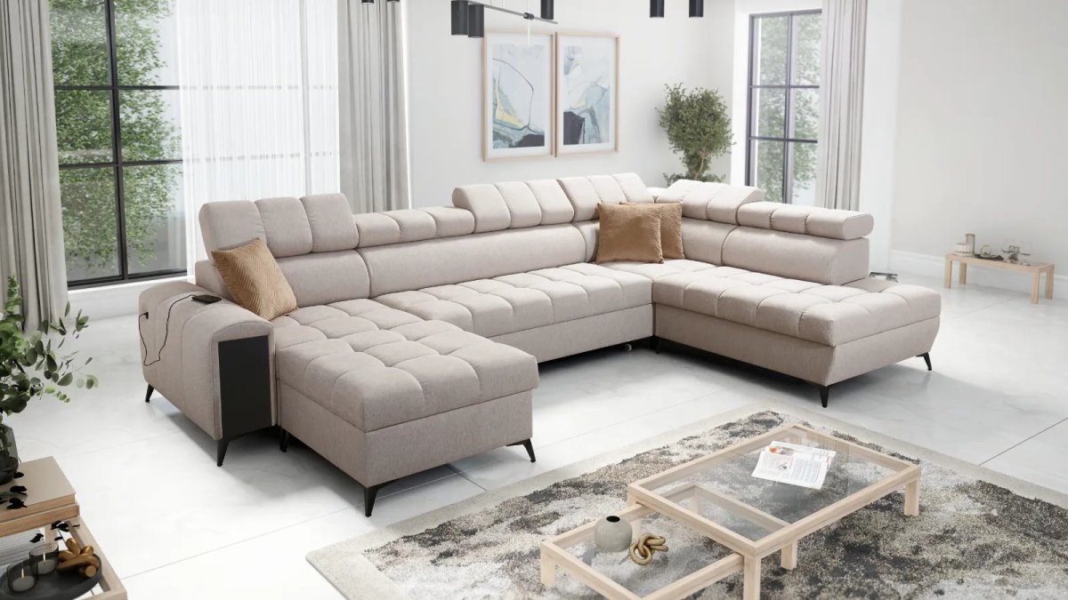 geneva vi u shape sofa bed 1, shown in Primo 05