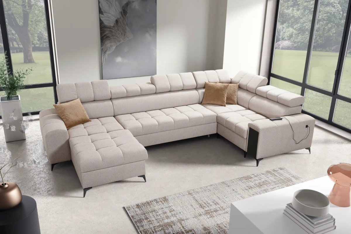 geneva iv u shape sofa bed 9mb, shown in Primo 05