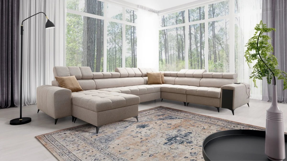 geneva viii u shape sofa bed 9mb, shown in Primo 05