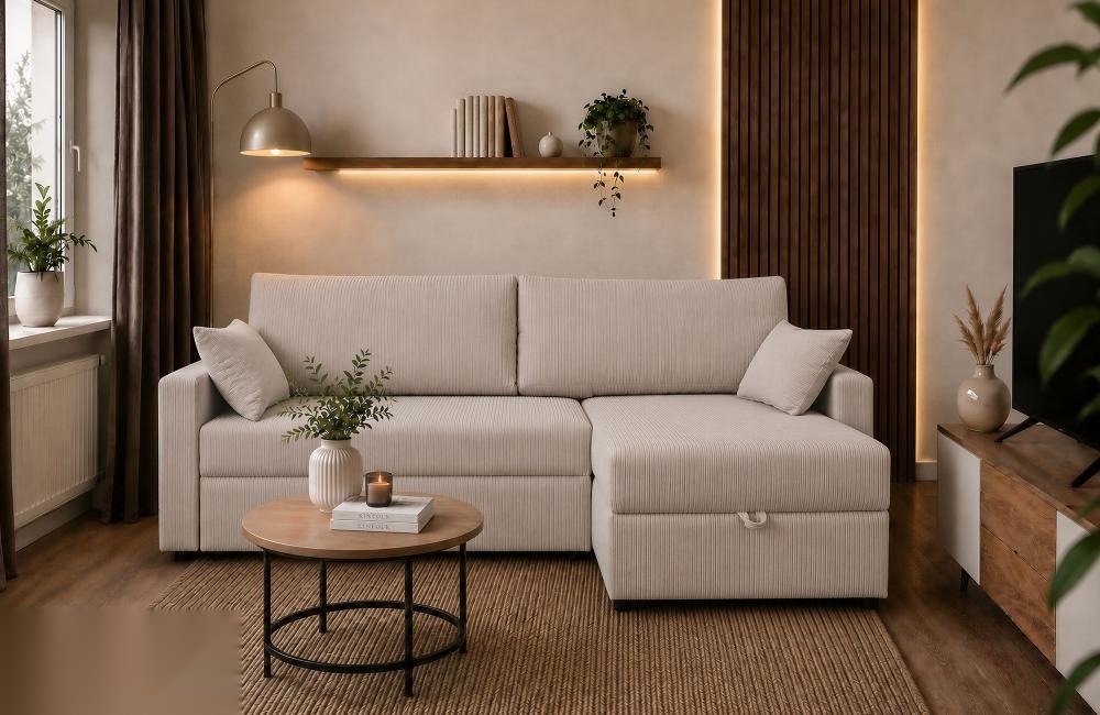 Lava Corner Sofa Bed Ireland | Lava Corners, shown in Cord 205.05