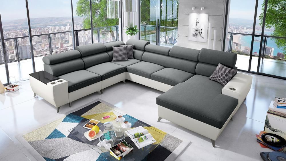 Movado VIII U Shape Sofa Bed Ireland, front view