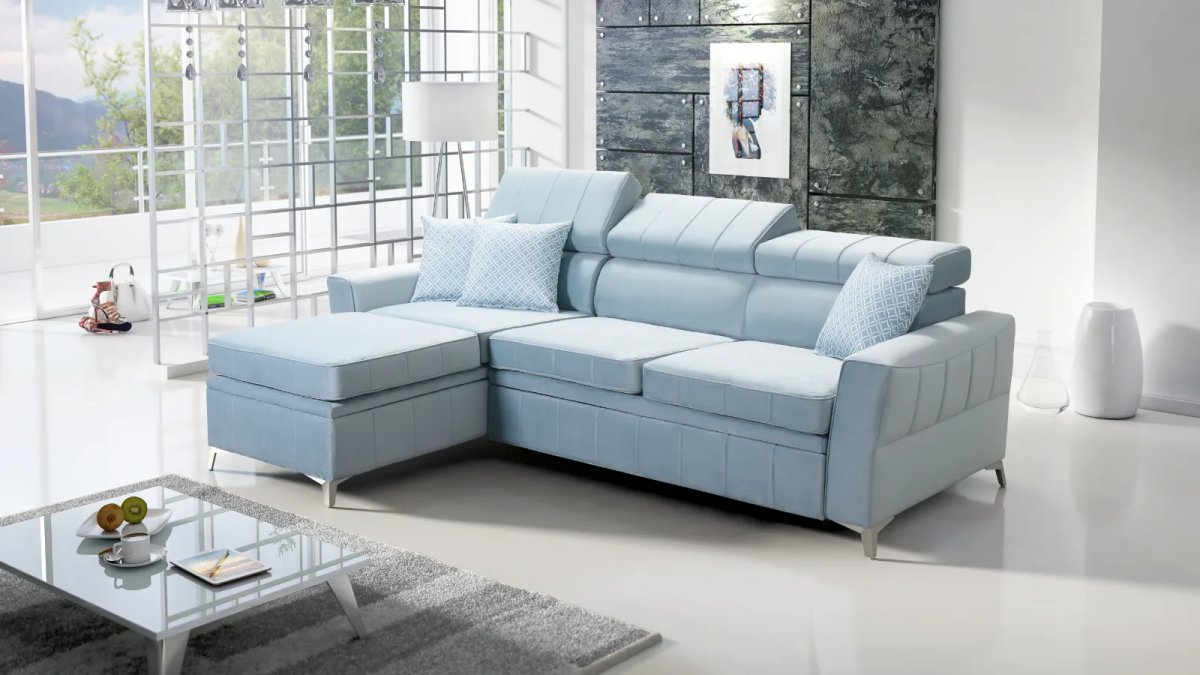 Bart I Corner Sofa Bed, in Primo 05, Lava Corners Ireland